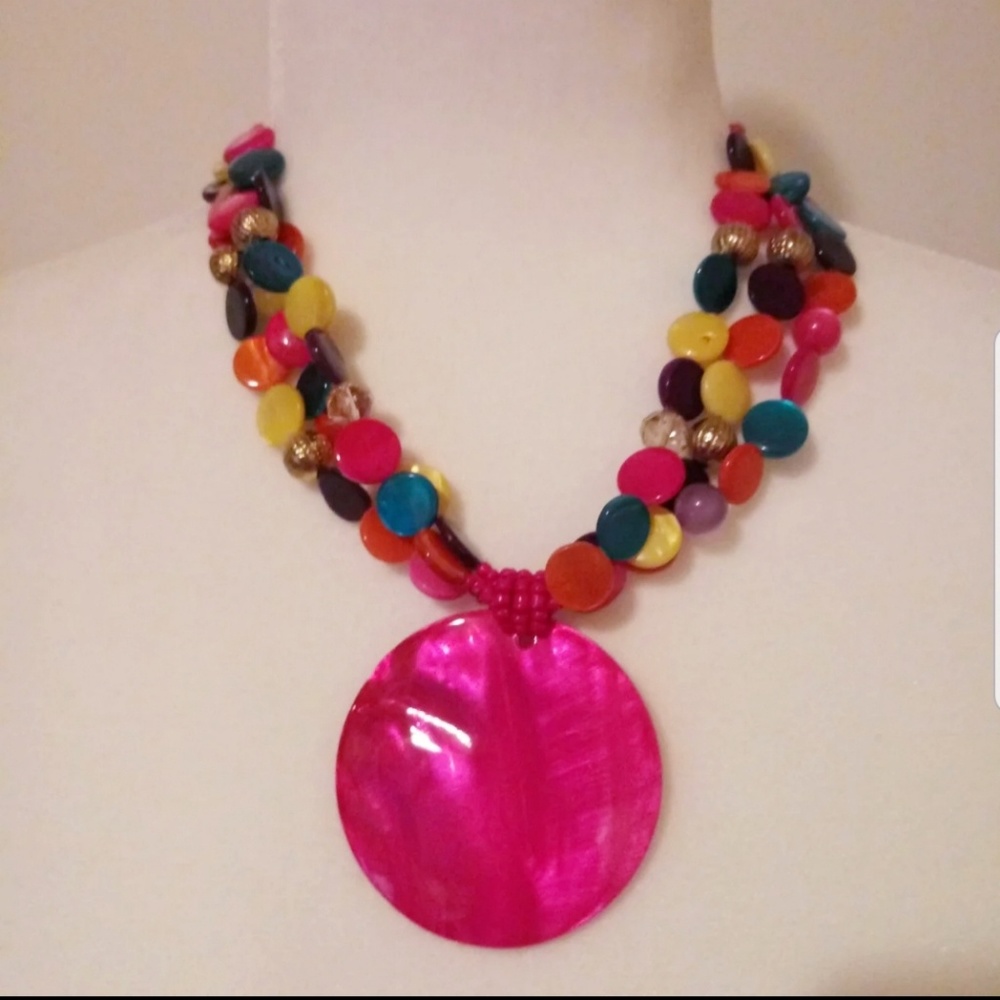 Mixit shell womens pendant necklace